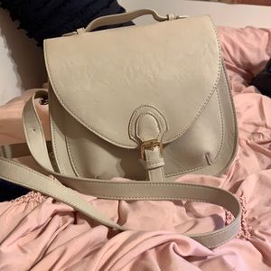Purse, Beige, Cross-body